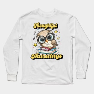 Thoughtful Thursdays: Kawaii Owl & Books Long Sleeve T-Shirt